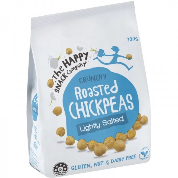 The Happy Snack Company Roasted Chic Peas Lightly Salted Gluten Free 200g