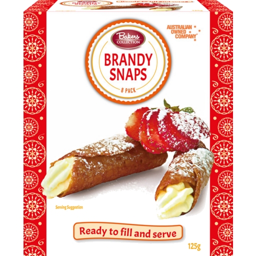 Bakers Collection Brandy Snaps 8 Pack 125g