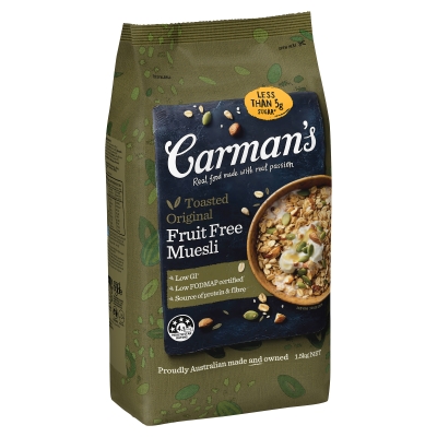 Carman's Muesli Original Fruit Free 1.5kg