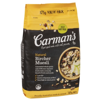 Carman's Natural Bircher Muesli 875g