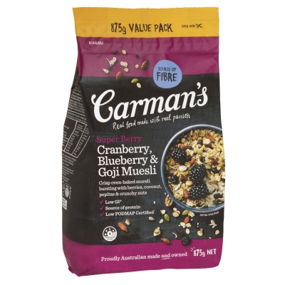 Carmans Muesli Super Berry 875g