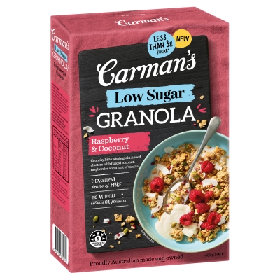 Carman's Granola Rasperry & Coconut 450g