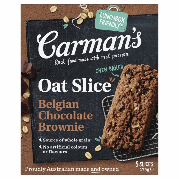 Carman's Oat Slice Belgian Chocolate 5 Pack 175g