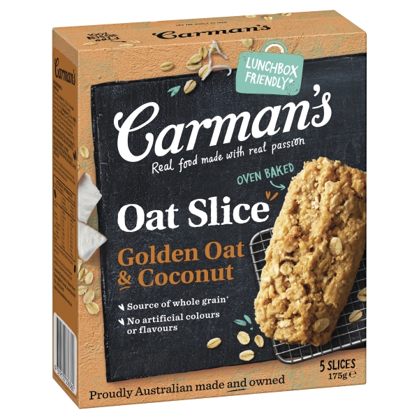 Carman's Oat Slice Oat & Coconut 5 Pack 175g