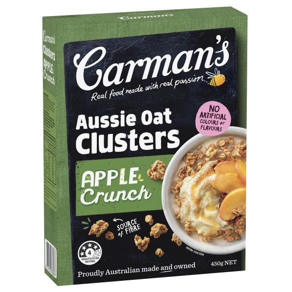 Carman's Aussie Oat Clusters Apple Crunch 450g