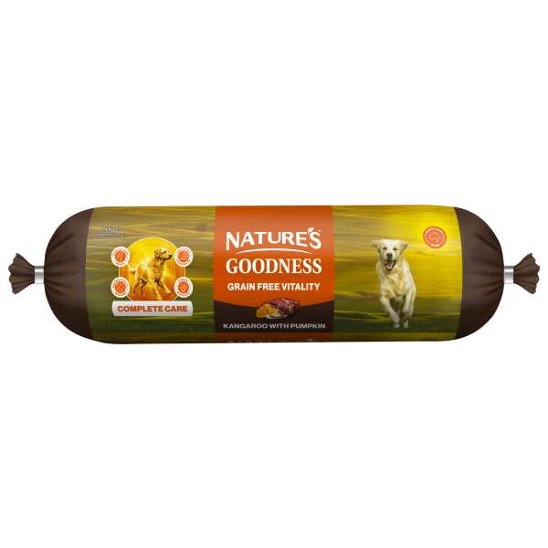 Natures Goodness Dog Roll Adult Kangaroo With Pumpkin 1.4kg
