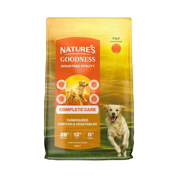Nature's Goodness Complete Care Dry Dog Food Chicken 3kg