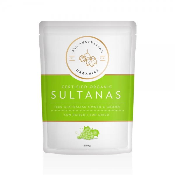 All Australian Certified Organic Sultanas 250g