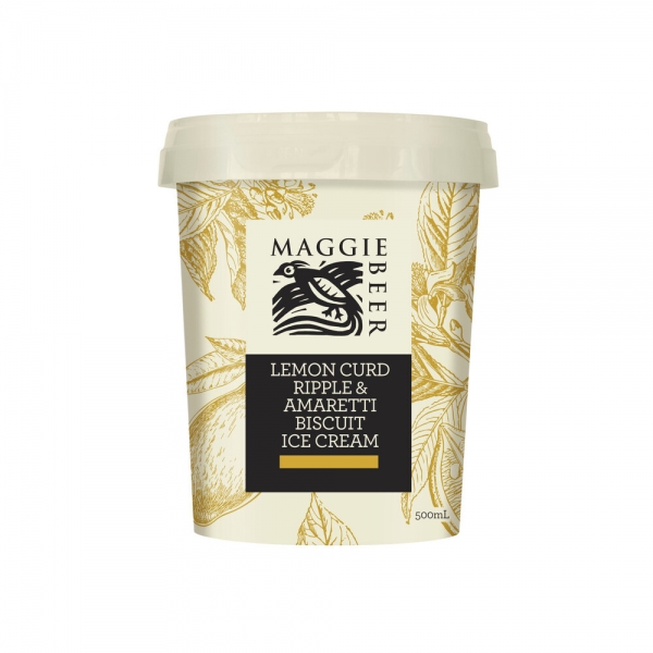 Maggie Beer Ice Cream Lemon Curd & Amaretti 500ml