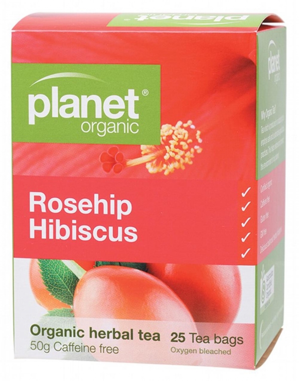 Planet Organic Rosehip Hibiscus Teabags 25 Pack