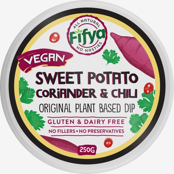 Fifya Vegan Dip Roasted Sweet Potato Coriander Sweet Chilli 250g