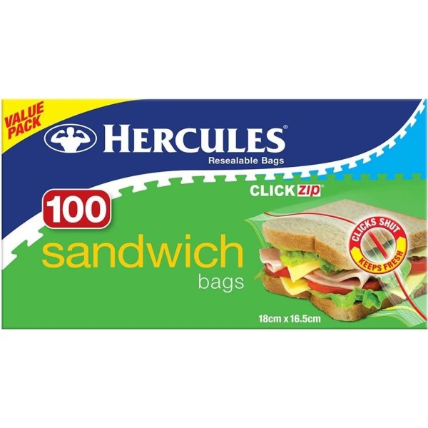 Hercules Sandwich Bags 100 Pack