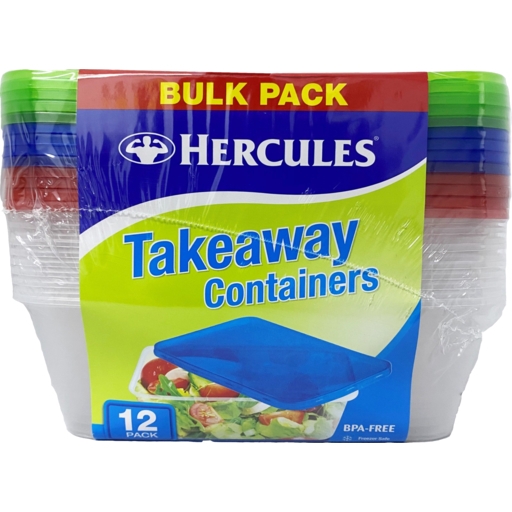 Hercules Take Away Containers 12 Pack