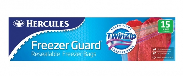 Hercules Freezer Guard Freezer Bags Large 15 Pack