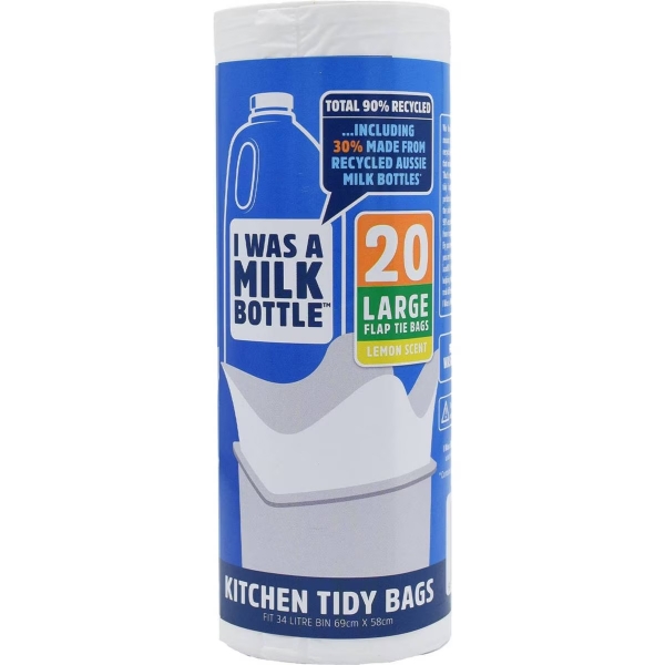 I Was A Milk Bottle Kitchen Tidy Bag Large 20 Pack