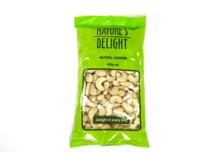 Nature's Delight Cashews Raw 400g