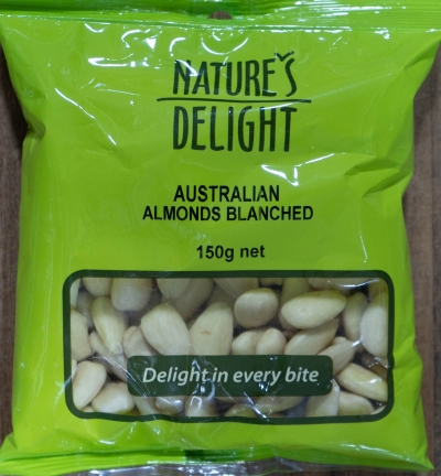 Nature's Delight Almond Whole Blanched 150g