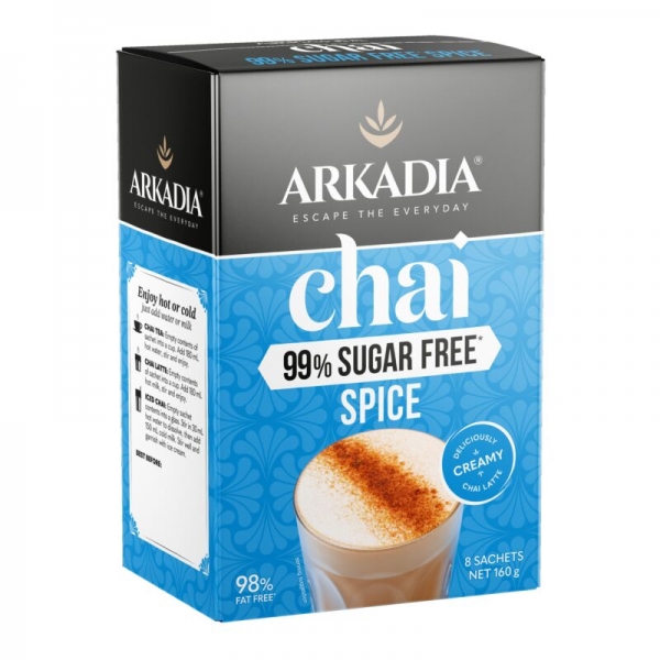 Arkadia Chai Spice 99% Sugar Free Sachets 160g