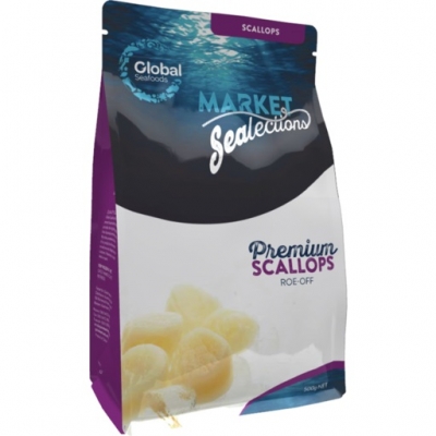 Global Seafoods Premium Scallops Roe-Off 500g
