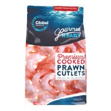 Global Prawn Cutlets Cooked & Peeled 1kg