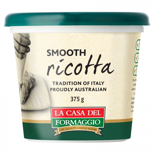 La Casa Del Formaggio Smooth Ricotta 375g