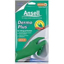 Ansell Dermo Plus Cotton Lined Gloves Medium 1 Pair