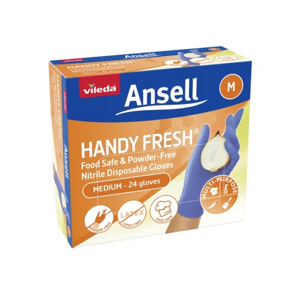 Vileda Gloves Handy Fresh Nitrile 24 Pack