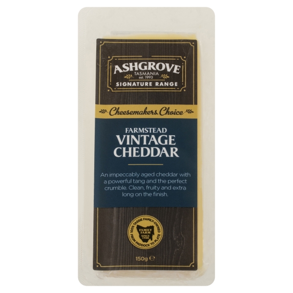 Ashgrove Signature Range Cheesemakers Choice Farmstead Vintage Cheddar 150g