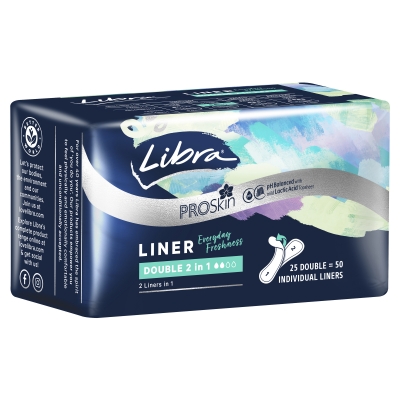 Libra Double 2 In 1 Liners 25 Pack