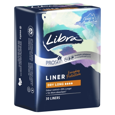 Libra Liners Dry Long 30 Pack