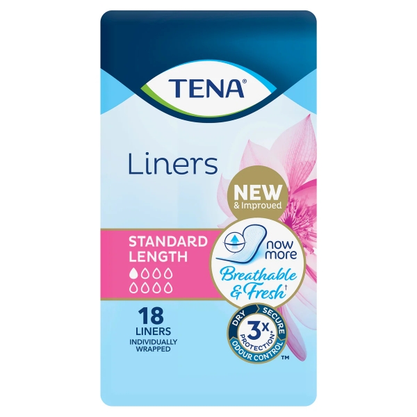 Tena Liners Standard Length 18 Pack