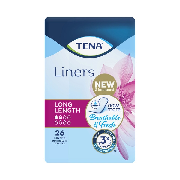 Tena Liners Long Length 26 Pack
