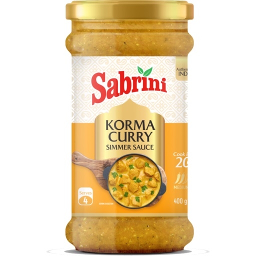 Sabrini Simmer Sauce Rogan Korma Curry 400g