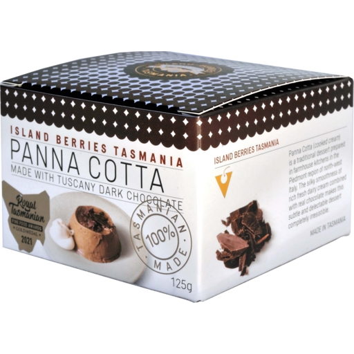 Island Berries Tasmania Panna Cotta Tuscany Dark Chocolate 125g