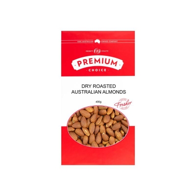 Premium Choice Almonds Dry Roasted 400g