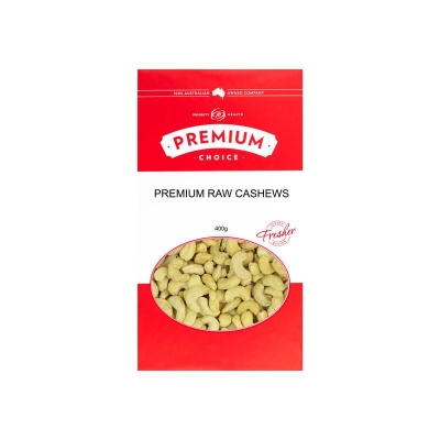 Premium Choice Raw Cashews 400g