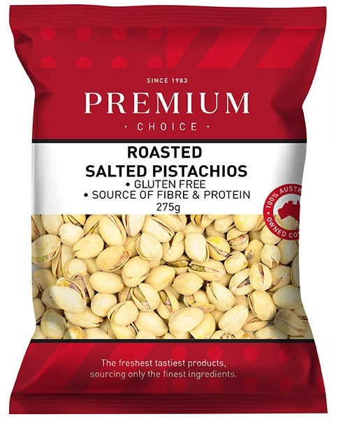 Premium Choice Roasted Salted Pistachios 275g