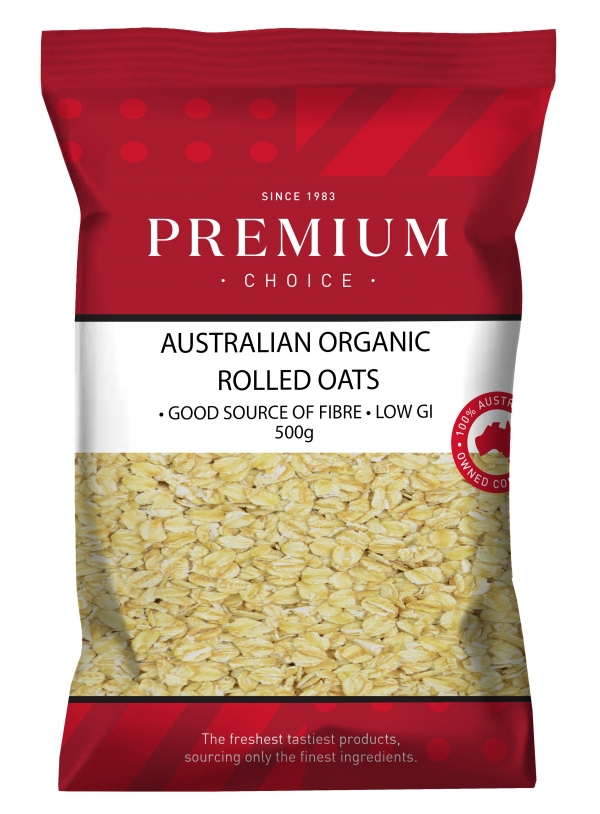 Premium Choice Organic Australian Rolled Oats 500g