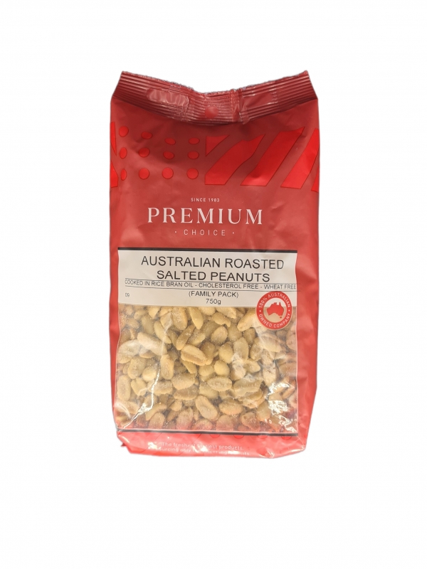 Premium Choice Australian Roasted Peanuts Salted 750g
