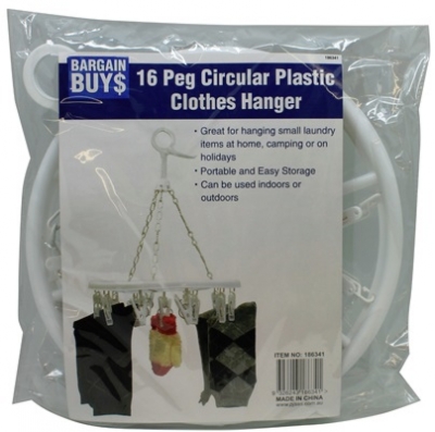 Clothes Hanger Plastic Circular 16 Peg