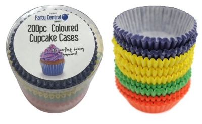 Party Central Colour Cupcake Cases 200 Pack