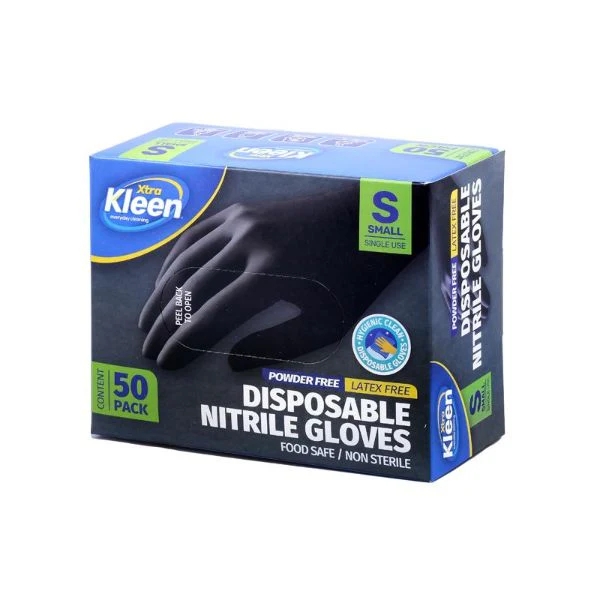 Xtra Kleen Powder Free Nitrile Gloves Small 50 Pack
