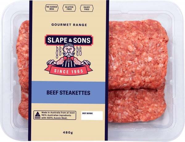Slape & Sons Beef Steakettes 480g