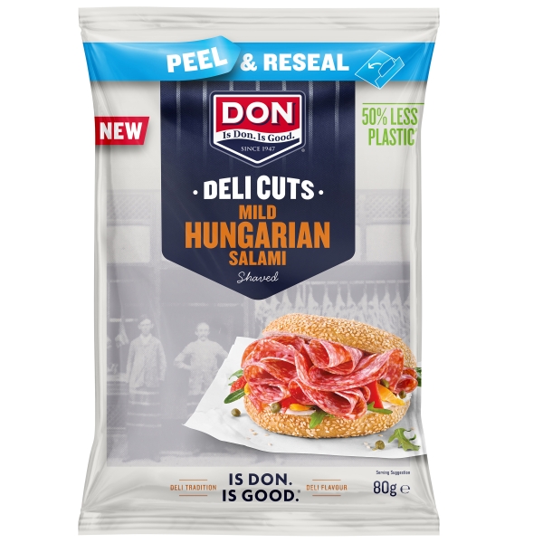 Dons Deli Cuts Mild Hungarian Salami Shaved 80g