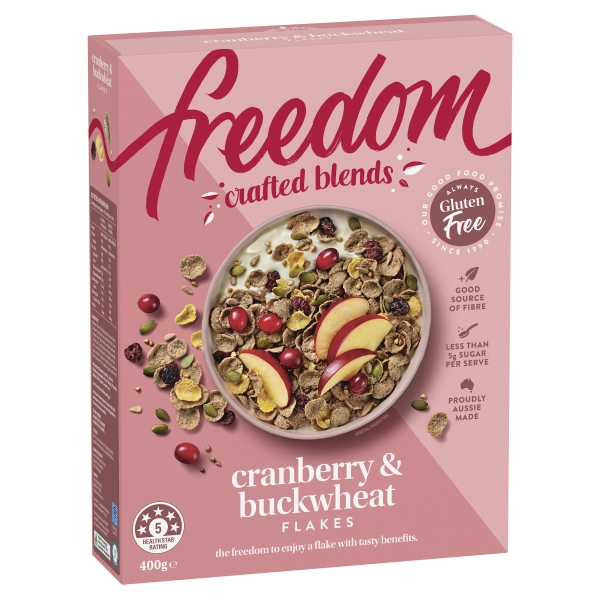 Freedom Crafted Blends Cranberry & Buckwheat Flakes 400g
