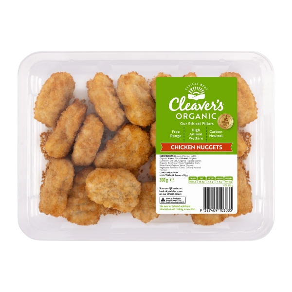 Cleaver's Organic Chicken Nuggets 300g
