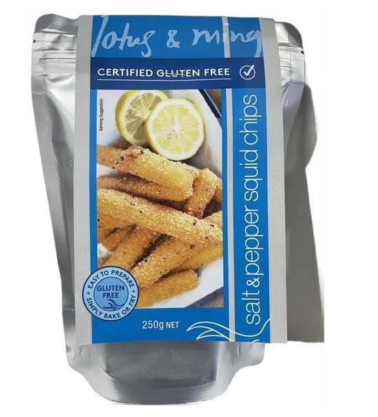 Lotus & Ming Salt & Pepper Squid Chips 250g