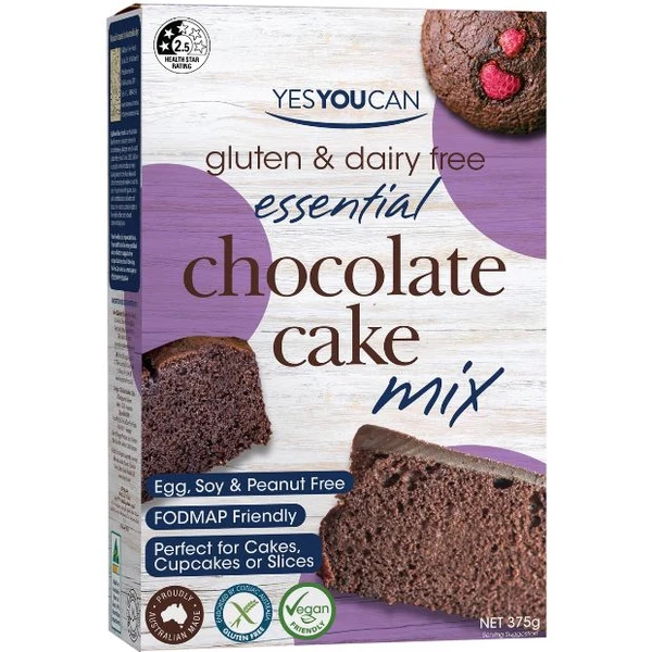 Yes You Can Cake Mix Chocolate Gluten Free 375g