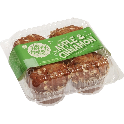 The Happy Muffin Co Apple & Cinnamon 4 Pack 420g