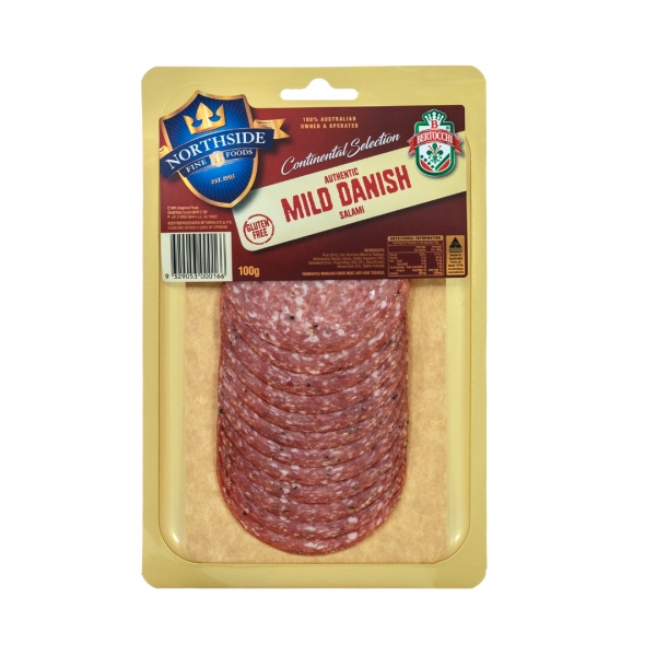 Northside Fine Foods Continental Danish Salami Sliced 100g